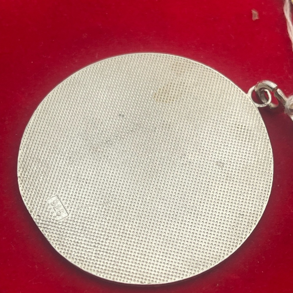 Solid 925 Silver Aztec Mayan Calendar Pendant - image 3